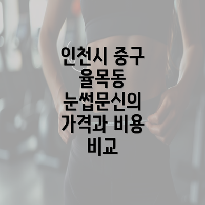 인천시 중구 율목동 눈썹문신의 가격과 비용 비교