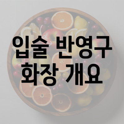 입술 반영구 화장 개요