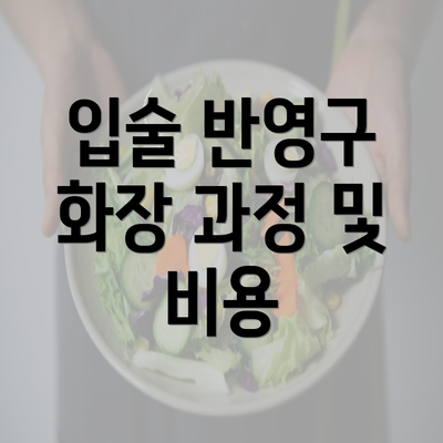 입술 반영구 화장 과정 및 비용