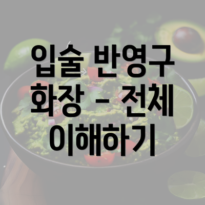 입술 반영구 화장 - 전체 이해하기