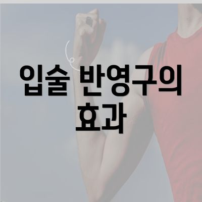 입술 반영구의 효과