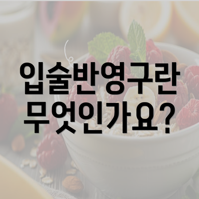 입술반영구란 무엇인가요?