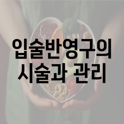 입술반영구의 시술과 관리