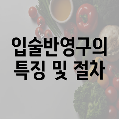 입술반영구의 특징 및 절차