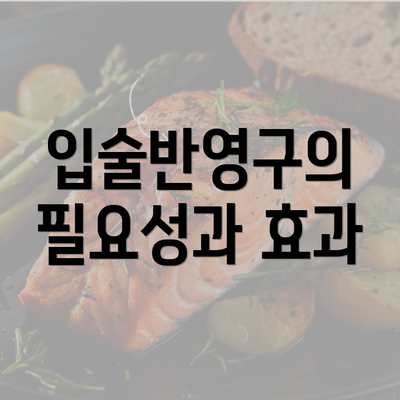 입술반영구의 필요성과 효과