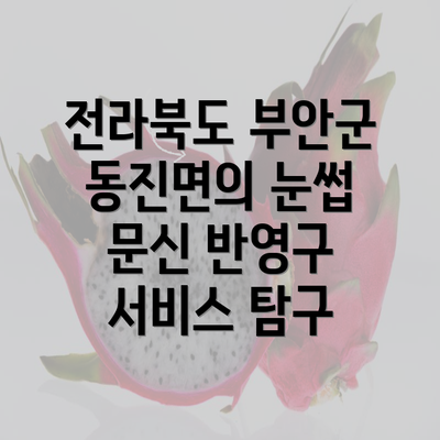 전라북도 부안군 동진면의 눈썹 문신 반영구 서비스 탐구