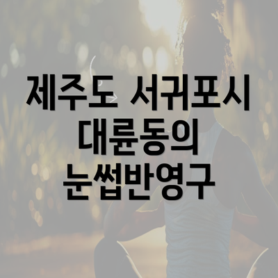 제주도 서귀포시 대륜동의 눈썹반영구