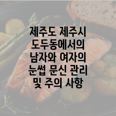 제주도 제주시 도두동에서의 남자와 여자의 눈썹 문신 관리 및 주의 사항