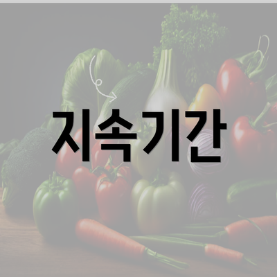 지속기간