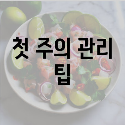 첫 주의 관리 팁