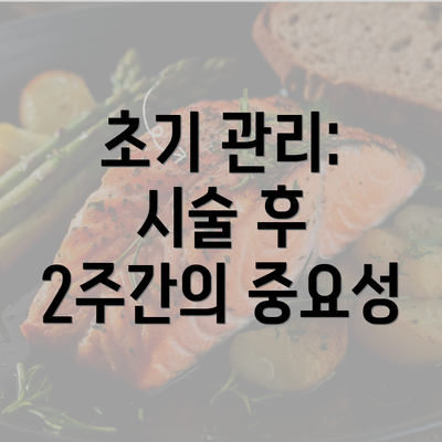 초기 관리: 시술 후 2주간의 중요성