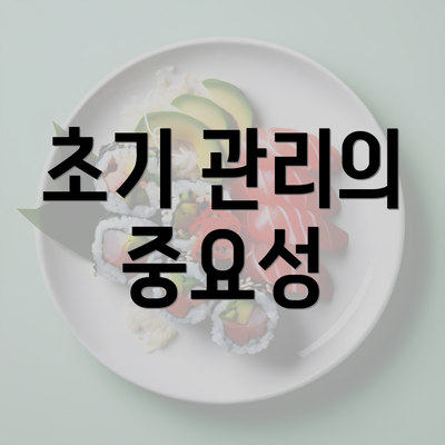 초기 관리의 중요성