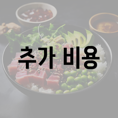 추가 비용