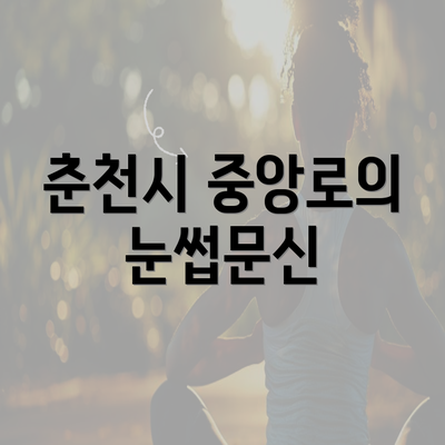 춘천시 중앙로의 눈썹문신