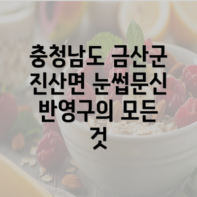 충청남도 금산군 진산면 눈썹문신 반영구의 모든 것