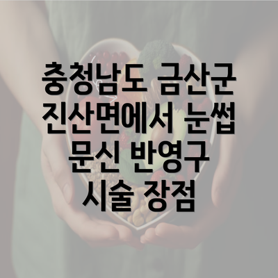 충청남도 금산군 진산면에서 눈썹 문신 반영구 시술 장점