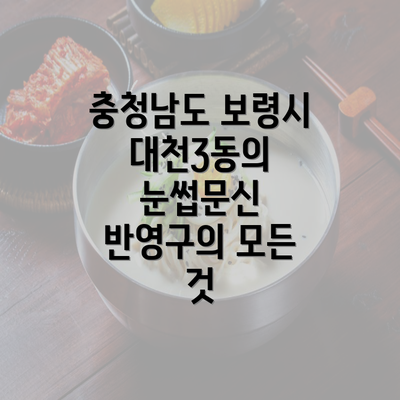 충청남도 보령시 대천3동의 눈썹문신 반영구의 모든 것