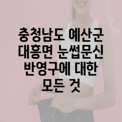 충청남도 예산군 대흥면 눈썹문신 반영구에 대한 모든 것