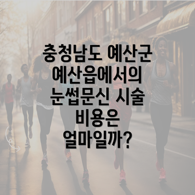 충청남도 예산군 예산읍에서의 눈썹문신 시술 비용은 얼마일까?