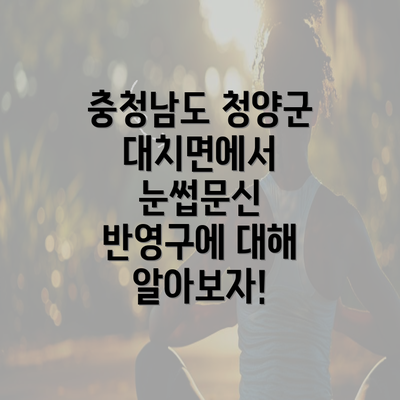 충청남도 청양군 대치면에서 눈썹문신 반영구에 대해 알아보자!