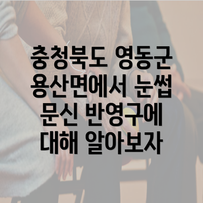 충청북도 영동군 용산면에서 눈썹 문신 반영구에 대해 알아보자