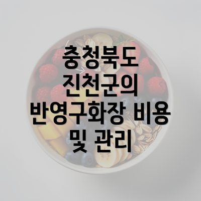 충청북도 진천군의 반영구화장 비용 및 관리