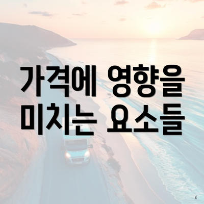 가격에 영향을 미치는 요소들