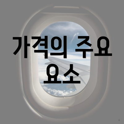 가격의 주요 요소