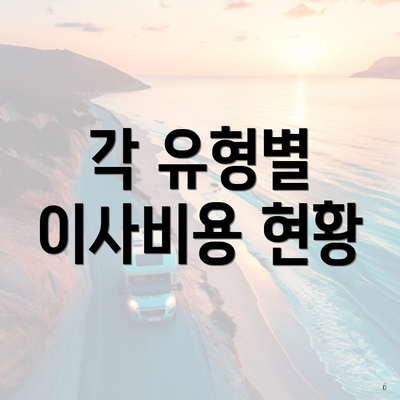 각 유형별 이사비용 현황