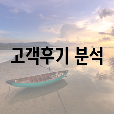 고객후기 분석