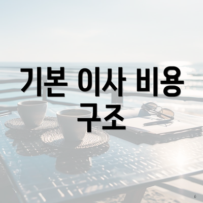 기본 이사 비용 구조