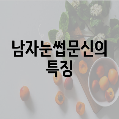 남자눈썹문신의 특징