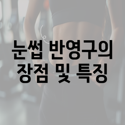 눈썹 반영구의 장점 및 특징