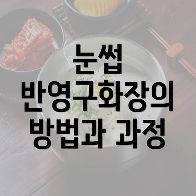 눈썹 반영구화장의 방법과 과정