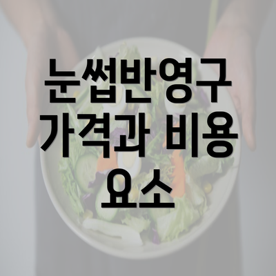 눈썹반영구 가격과 비용 요소