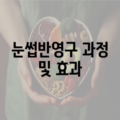 눈썹반영구 과정 및 효과