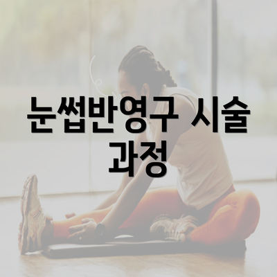 눈썹반영구 시술 과정