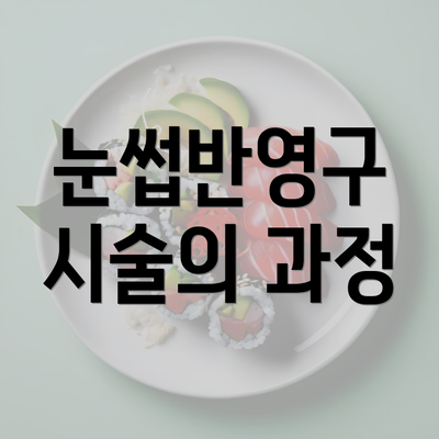 눈썹반영구 시술의 과정