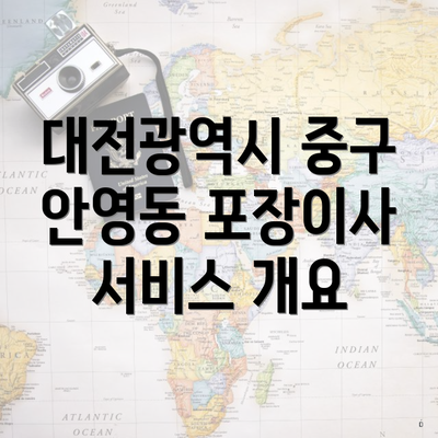 대전광역시 중구 안영동 포장이사 서비스 개요