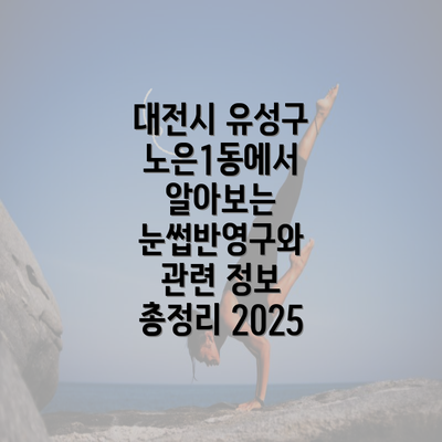 대전시 유성구 노은1동에서 알아보는 눈썹반영구와 관련 정보 총정리 2025