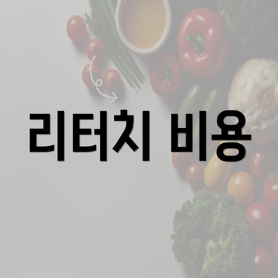 리터치 비용