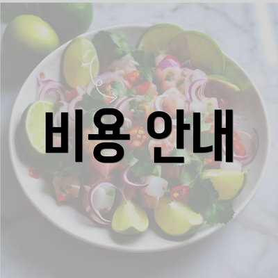 비용 안내