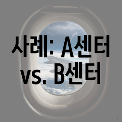 사례: A센터 vs. B센터