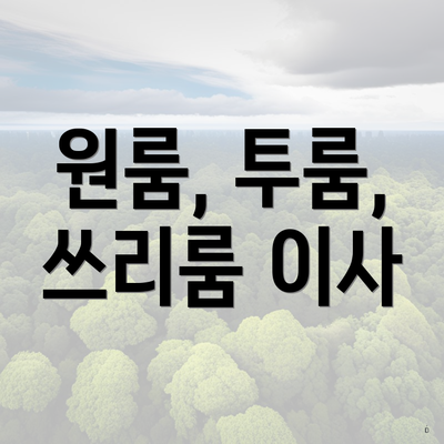 원룸, 투룸, 쓰리룸 이사