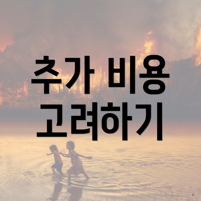 추가 비용 고려하기