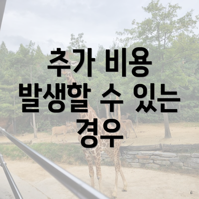 추가 비용 발생할 수 있는 경우