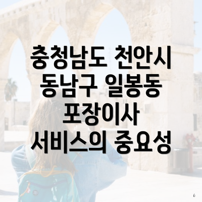 충청남도 천안시 동남구 일봉동 포장이사 서비스의 중요성