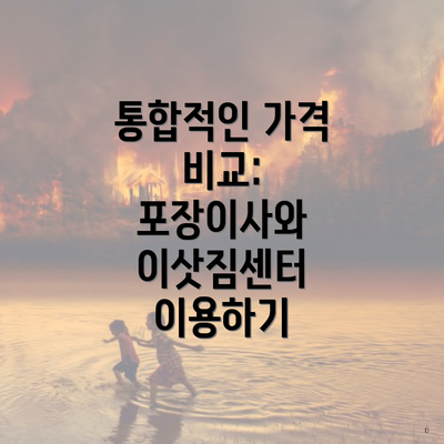 통합적인 가격 비교: 포장이사와 이삿짐센터 이용하기