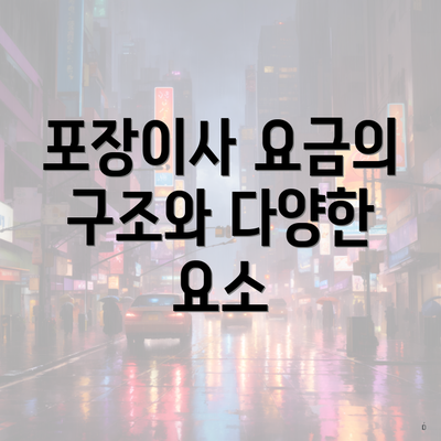 포장이사 요금의 구조와 다양한 요소