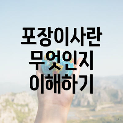 포장이사란 무엇인지 이해하기